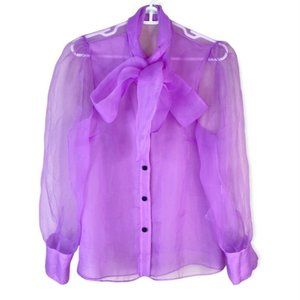 Zara lilac / purple organza blouse
